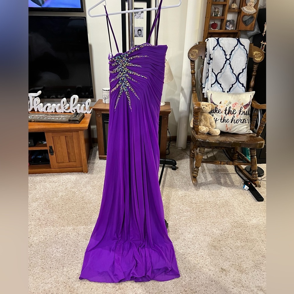 La Femme purple formal dress